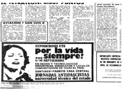 Figura 3. Periódico de la época (1973). Fotografía: Francisca García ©.