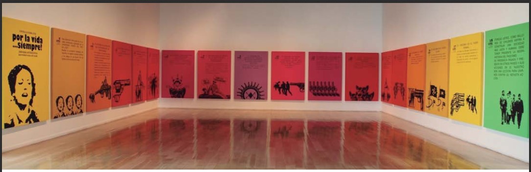 Figura 7. Exposición del artista montada en el Museo de la Memoria en  Santiago de Chile. Fotografía: Francisca García ©.