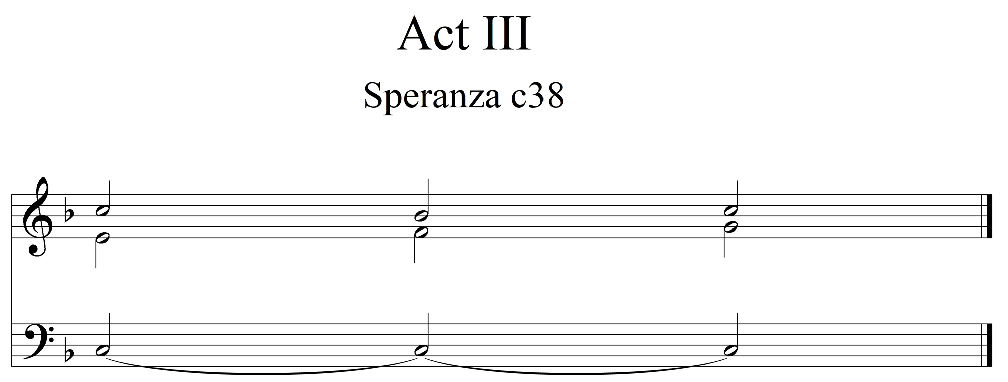 Tercer acto  Speranza compás 38