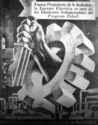 Figura 4. Ricardo Warecki, publicidad para la Sociedad de Electricidad de Rosario, diario Crónica, Rosario, 27 de agosto de 1946.
