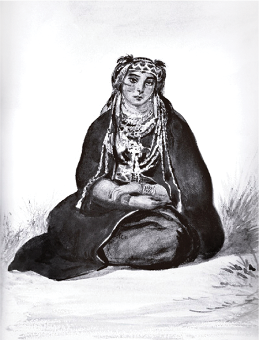 
Imagen 1. Mujer araucana. Pinturas de Mario Rugendas. Fuente: Archivo Fotografico y Digital. Biblioteca Nacional de Chile.