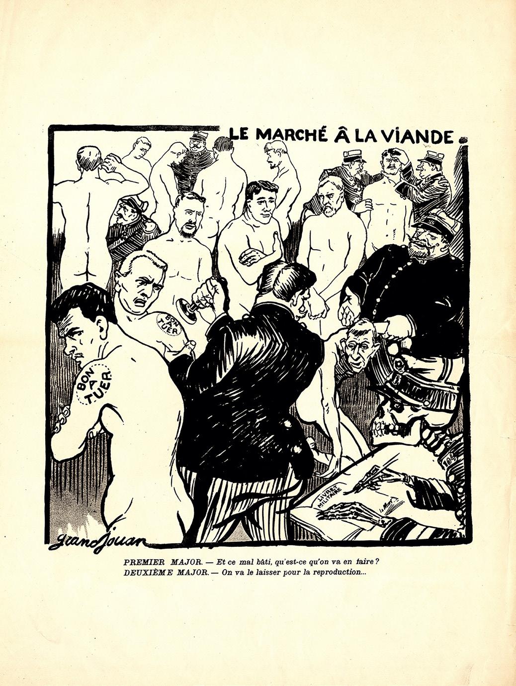 Imagen 3.  Jules-Félix Grandjouan. Le Marché à la  viande. Litografía. 60.5x45 cm. París, 1906. IISG BG D23/498.