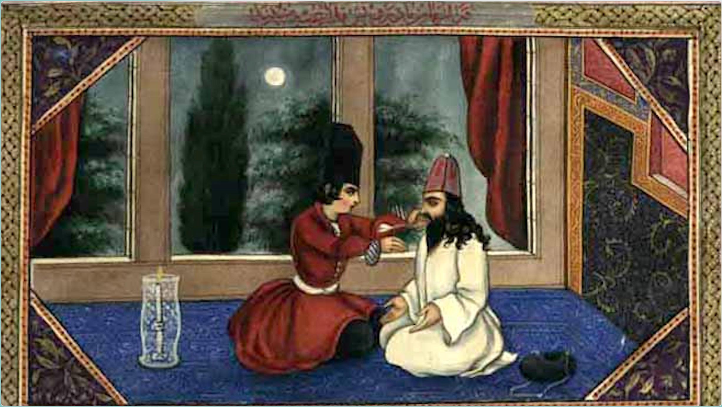 Figure 1. Qamar Al-Zaman and Gohari story  (1853), Sani ol-Molk, Golestan Palace Museum. Source: One Thousand and One  Nights, illustrated by Sani ol-Molk