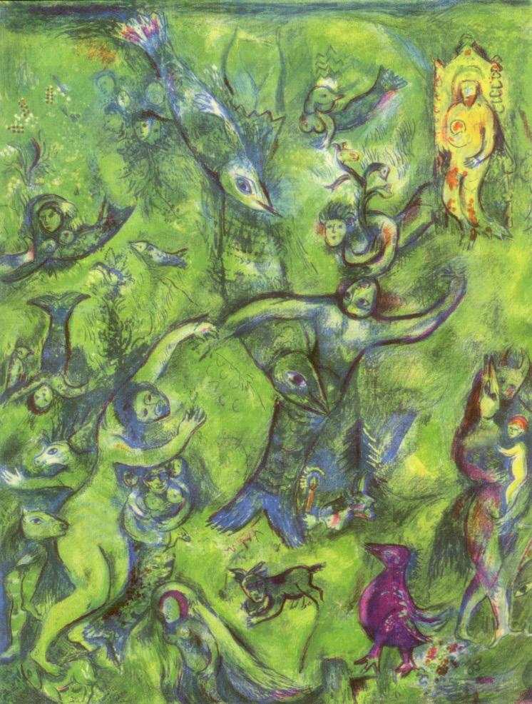 Figure 8. Nine hundred  forty-fifth night, One Thousand and One Nights (1948). Source: Arabian Nights by Chagall