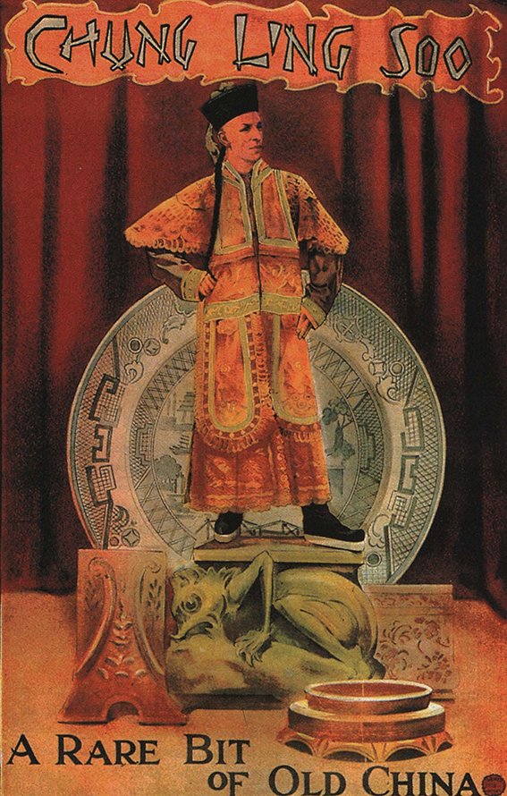 Imagen 3. Afiche promocional de Chung Ling Soo (1861-1918), nombre artístico del mago inglés William Ellsworth Robinson que adoptó la identidad oriental.