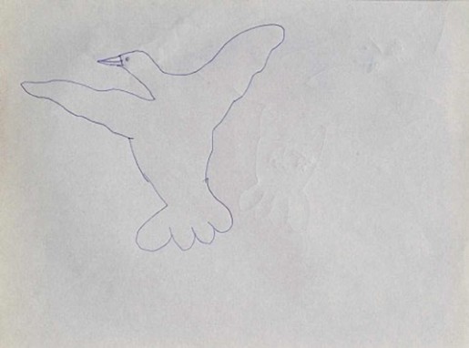 Figura. 10. Dibujo de un niño de 9 años. Bolígrafo sobre papel.
