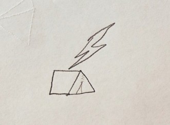 Figura. 11. Dibujo de un niño de 4 años. Lápiz sobre papel.