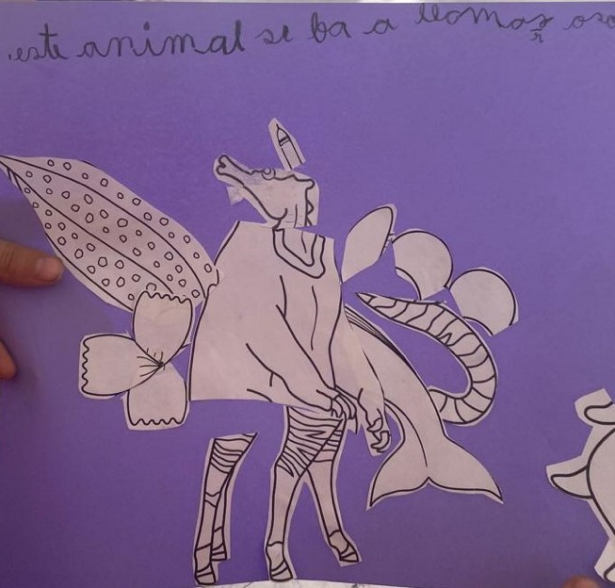 Imagen 3. Creación de animal (collage). Fuente: Autor, estudiante de transición (6 años).