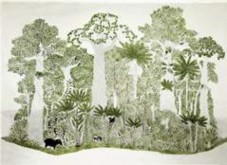 Abel Rodríguez, Colombia, 1941. Ciclo anual del bosque de la Vega, 2005. Serie de 12 dibujos. Tinta sobre papel. Cortesía Tropenbos International, Colombia