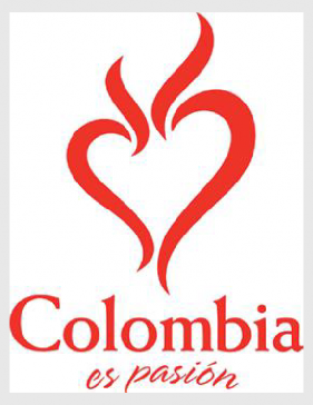 Logo de la campaña “Colombia es pasión” (2005). Fuente página de la presidencia, administración de Álvaro Uribe Vélez (de uso público).