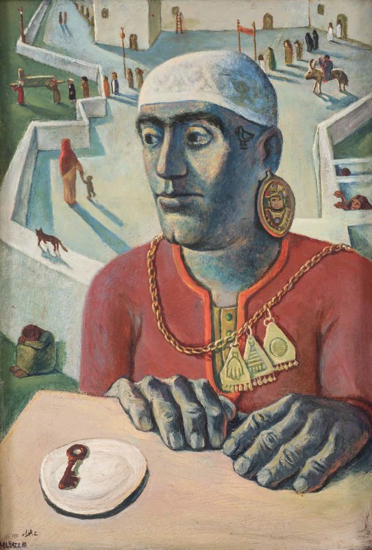 Abdel Hadi El-Gazzar, Key of Time, 1951, Oil on canvas, 89 x 60 cm. Courtesy of Museum of Modern Arts Alexandria
