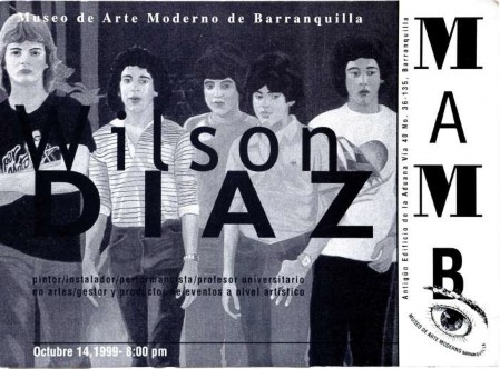 Imagen 2. Programa del Festival de Cultura Popular Bogotá 450 años. Impresión sobre papel, 21x28cm. Fuente: Archivo Wilson Díaz.