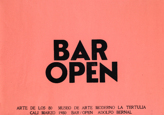 Imagen 3. Bar Open (1980). Adolfo Bernal. Cortesía: Proyecto Bachue.