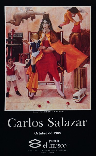 Carlos Salazar. Exposición individual en la galería El museo. Octubre de 1988. Fuente: Arte en Colombia.