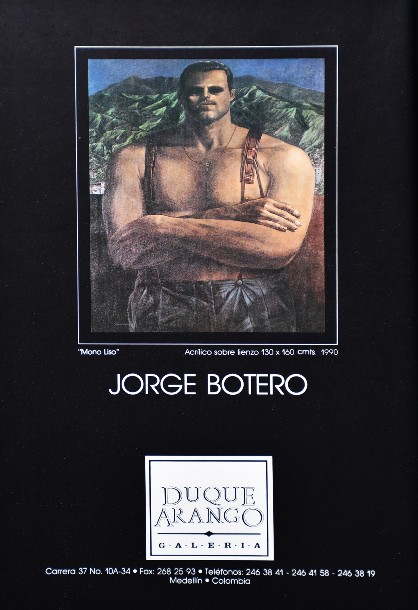 Jorge Botero. Mono liso. 1990. Galería Duque Arango Medellín. Fuente: Arte en Colombia.