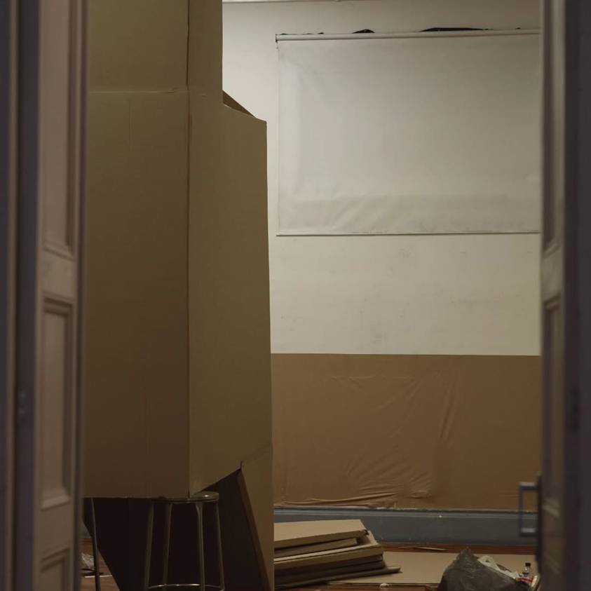 Daniela Mayor, Memoria de un museo (2023) Detalle de la construcción. Instalación.