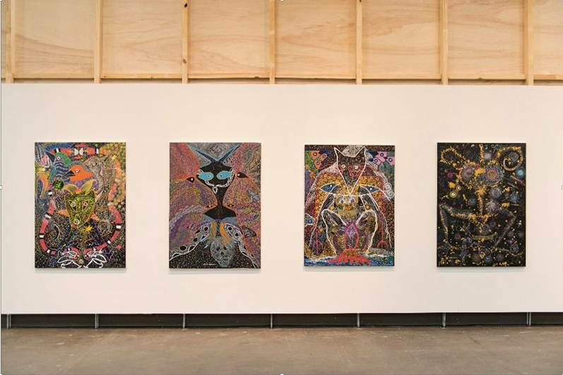 Obras de Jaider Esbell (34a Bienal de São Paulo,2022). © Levi Fanan/Fundação Bienal de São Paulo.