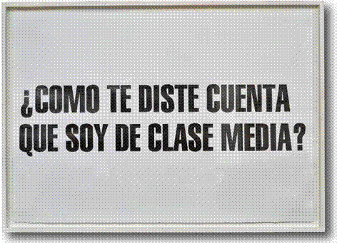 Nani Lamarque, ¿Cómo te diste cuenta que soy de clase media?, dibujo sobre papel. (2012).