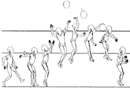 Fases del saque con salto en voleibol (Tuvoleibol, s.f.)