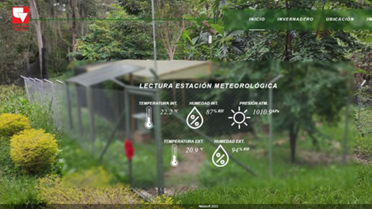 Web app for the measurement and control of the greenhouse.