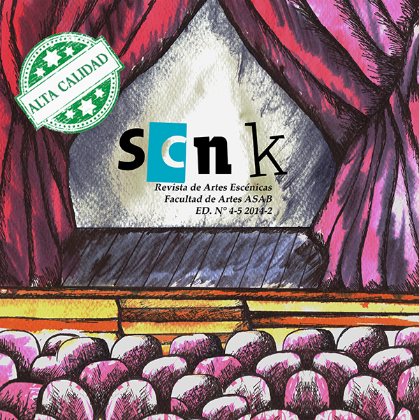 					Ver Vol. 1 Núm. 4-5 (2014): SCNK Revista de artes escénicas
				